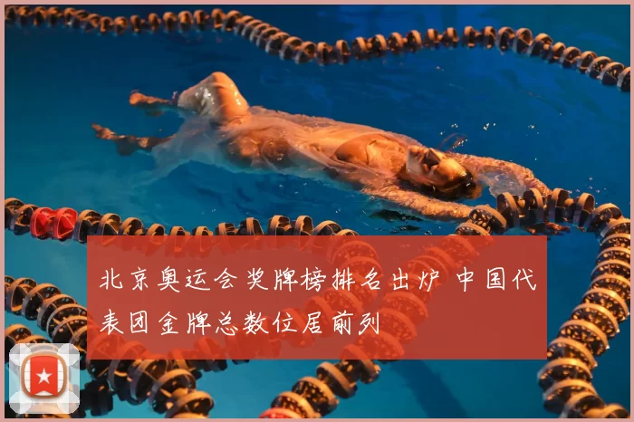 北京奥运会奖牌榜排名出炉 中国代表团金牌总数位居前列